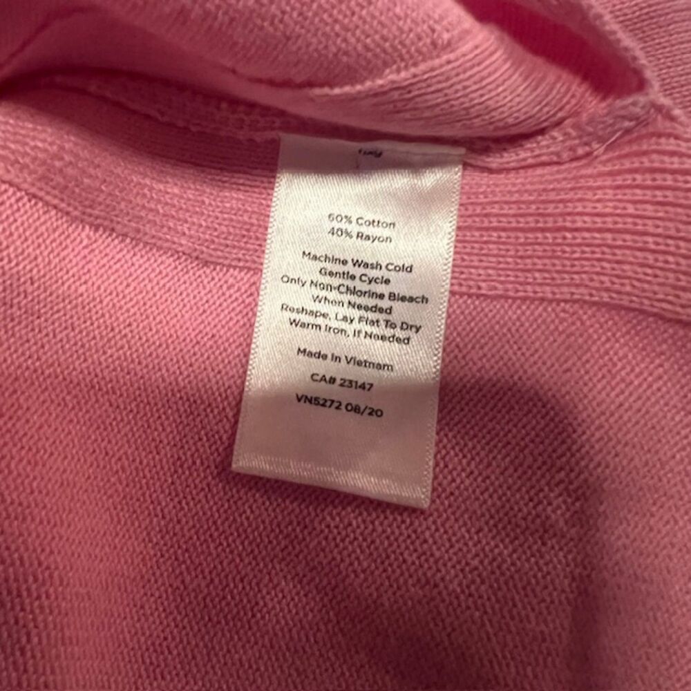 Talbots Women's Pink Button Cardigan Sweater Size S Petite - Picture 5 of 6